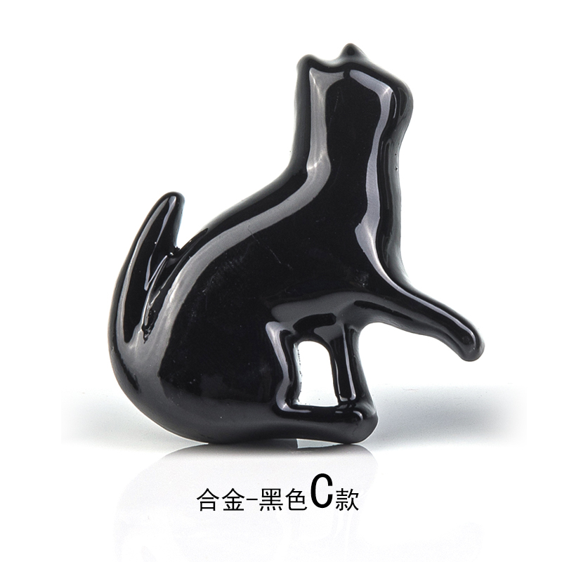 现代简约家具创意个性小拉手 黑E色哑光铸铁铁艺抽屉柜门把手