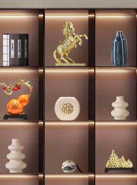工艺品办公室装饰品新中式老板上档次办公桌柜子旺事Y业摆件桌面