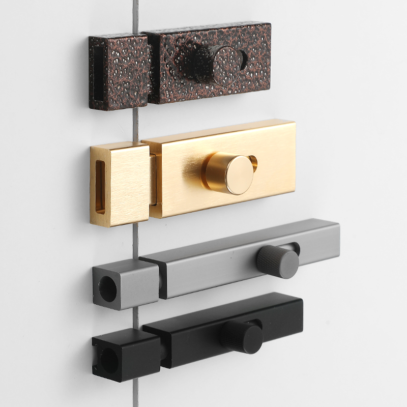 免打孔插销e门栓木门大门玻璃铁门卫生间门闩厕所浴室防盗固定门