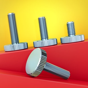 GB835镀锌平头手拧螺丝大全滚花大圆头螺栓调节螺钉M3M4M5M6M8M10