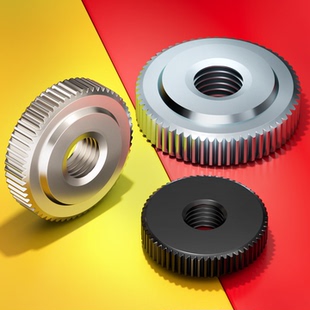 GB807镀锌手拧螺母镀镍滚花平头螺帽单层薄头螺丝帽M3M4M5M6M8M10