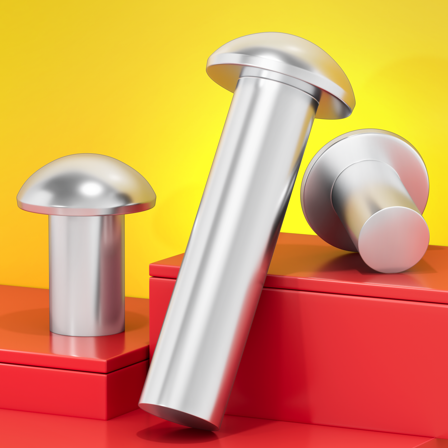 【厂家批发】铝半圆头实心铆钉