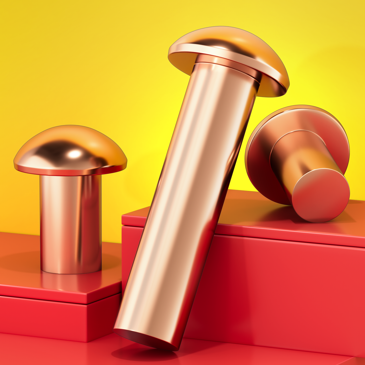 【厂家批发】紫铜半圆头铆钉