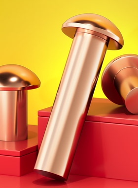 紫铜半圆头实心铆钉GB867敲击式圆头紫铜钉卯钉M2M2.5M3M4M5M6M8