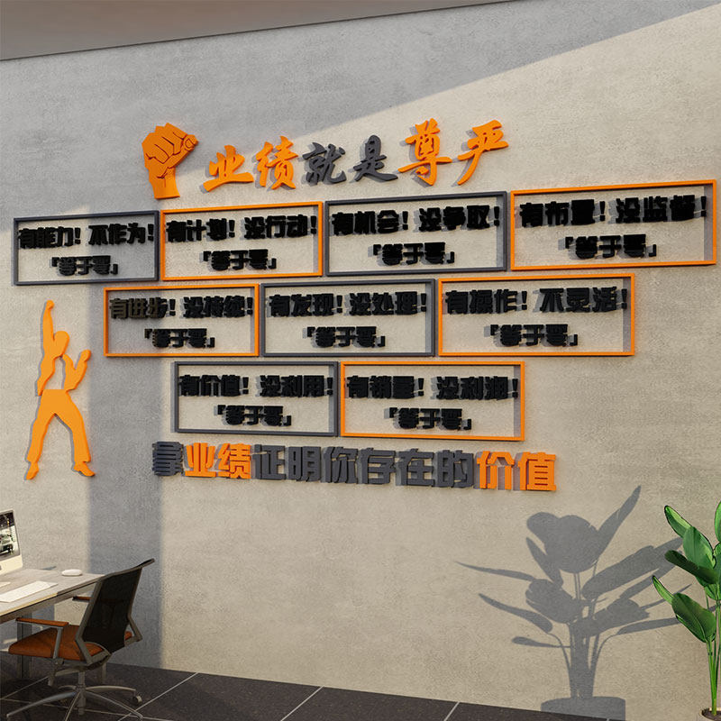 业绩就是尊严贴公司销售部文化企业会议室励志标语办公室墙面装饰,家居饰品,软装墙贴,淘宝优惠券,粉丝福利购,淘宝优惠卷