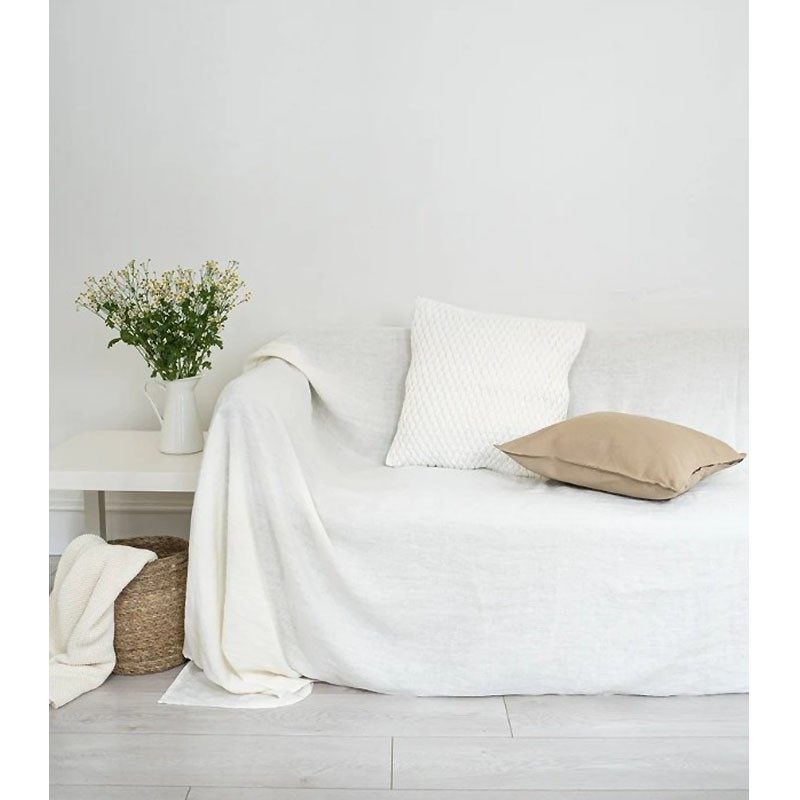 客厅改造法国亚麻k纯色布艺沙发巾沙发盖布四季可用水洗方便可定