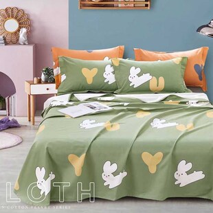 老粗布田园f风大床加厚床单结实耐用亲肤感好冬暖夏凉