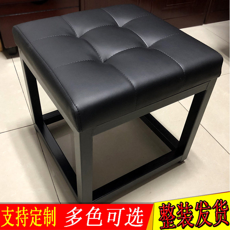 软包沙发凳办公凳子铁艺方凳试衣间坐凳更M衣凳服装店鞋店试换鞋