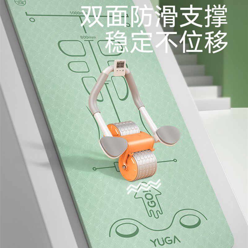 健腹轮垫跪垫加厚瑜珈垫健腹轮防滑静音家用训练膝盖地垫
