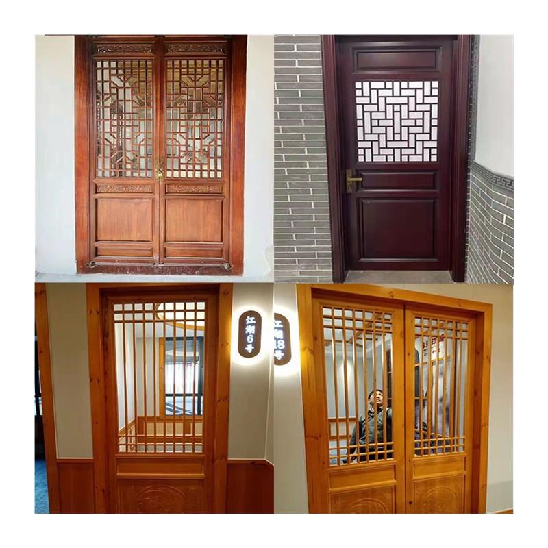 中式实木门窗仿古花格门镂空雕花门格栅门屏风隔断实木窗格花现货