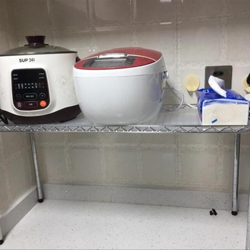 厨房置物架40高可伸缩一层橱柜隔层衣柜分层架隔断架铁架子落地
