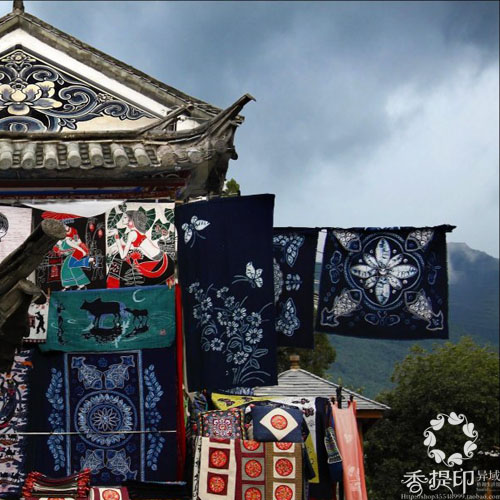 云南民族风特色饭店客栈大理手工扎染桌布布家用布艺震撼低价