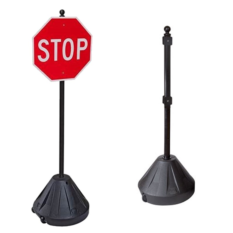 可移动带轮子注水交通停车安全导引标识广告牌支架展示支架