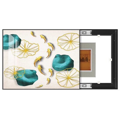 和气生财电箱装饰画电表箱遮挡y装挂画配电箱电表盒免打孔推拉定