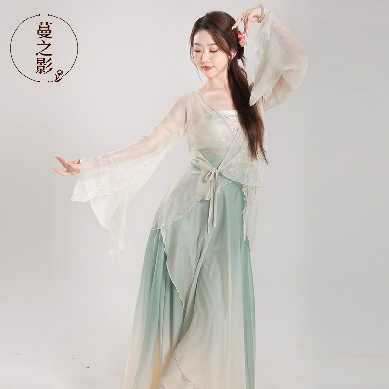 古典舞蹈服练功服民族风分体优雅纱衣中国舞演出表演艺考服装