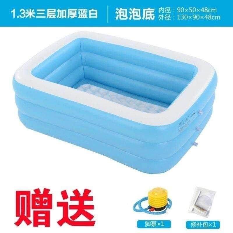 新款宝宝游泳池儿童充气加厚家用婴儿小孩超大号成人家庭戏水池洗