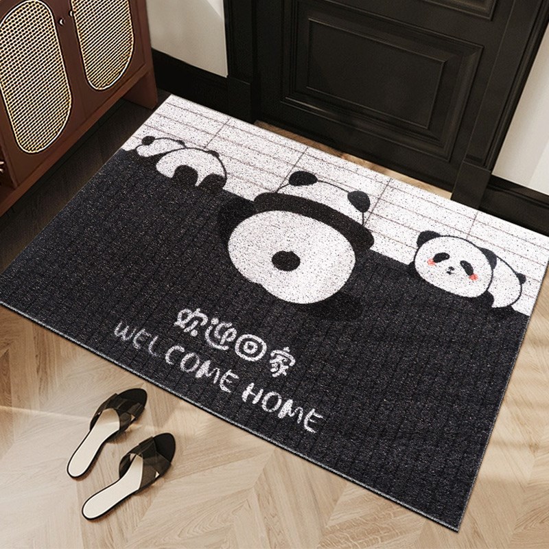 2024新款入户门地垫可爱卡通猫咪家用脚垫防滑丝圈可裁剪垫子门垫