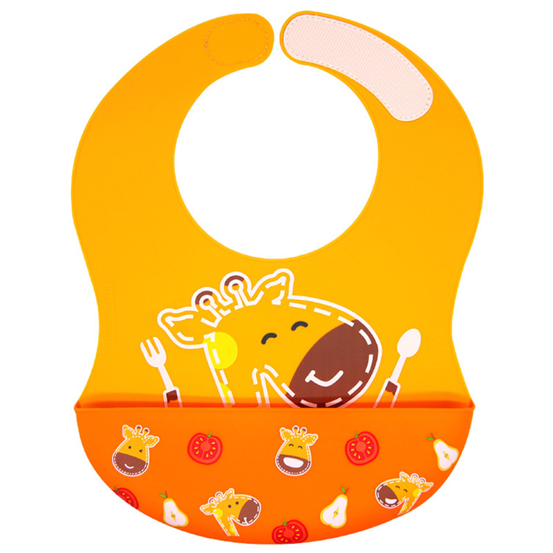 marcus婴儿硅胶围兜宝宝吃饭辅食围嘴婴幼儿童防水超软小孩食饭兜