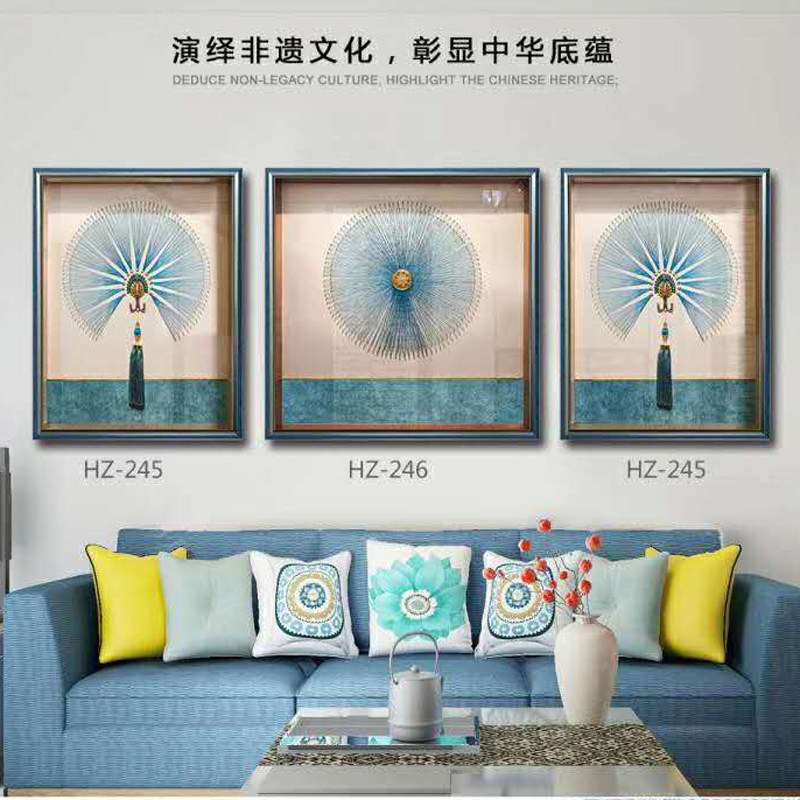手工实物立体装饰画欧式美式现代中式奢华客厅R沙发背景玄关艺术