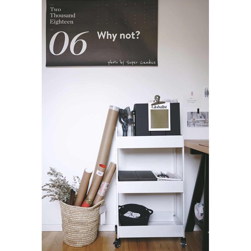 米尊厨房置物架落地可移动家居用品收纳架小推车夹缝蔬菜储物架