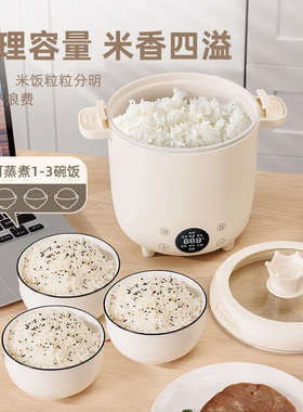 智能迷你一人电饭锅多功能家用带蒸笼小型宿舍电锅炒煮两用1一2人