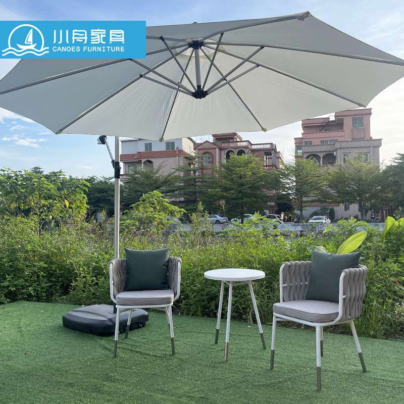 户外绳编桌椅创意天台藤椅别墅庭院休闲室外花园民宿藤编椅子组合