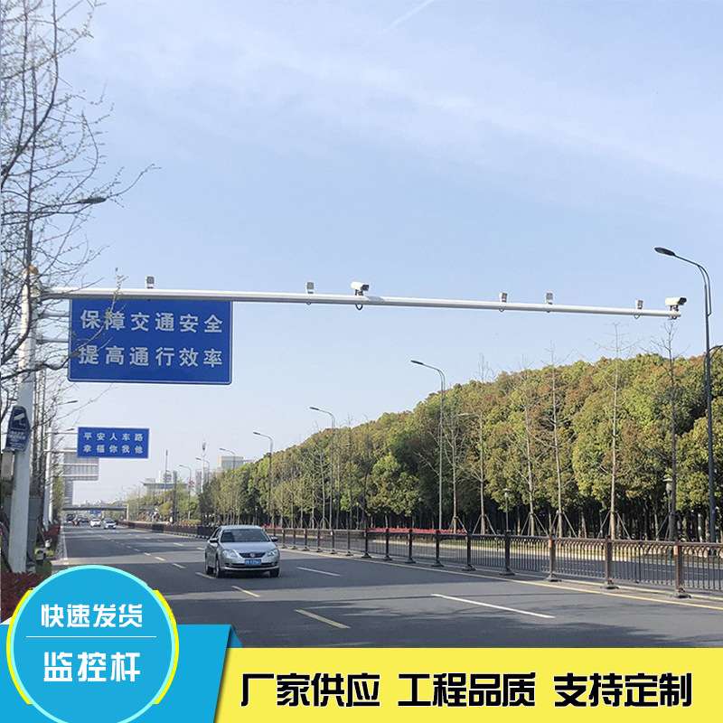 交通监控杆 八角道路小区监控立杆卡口安监杆厂家 监控立杆