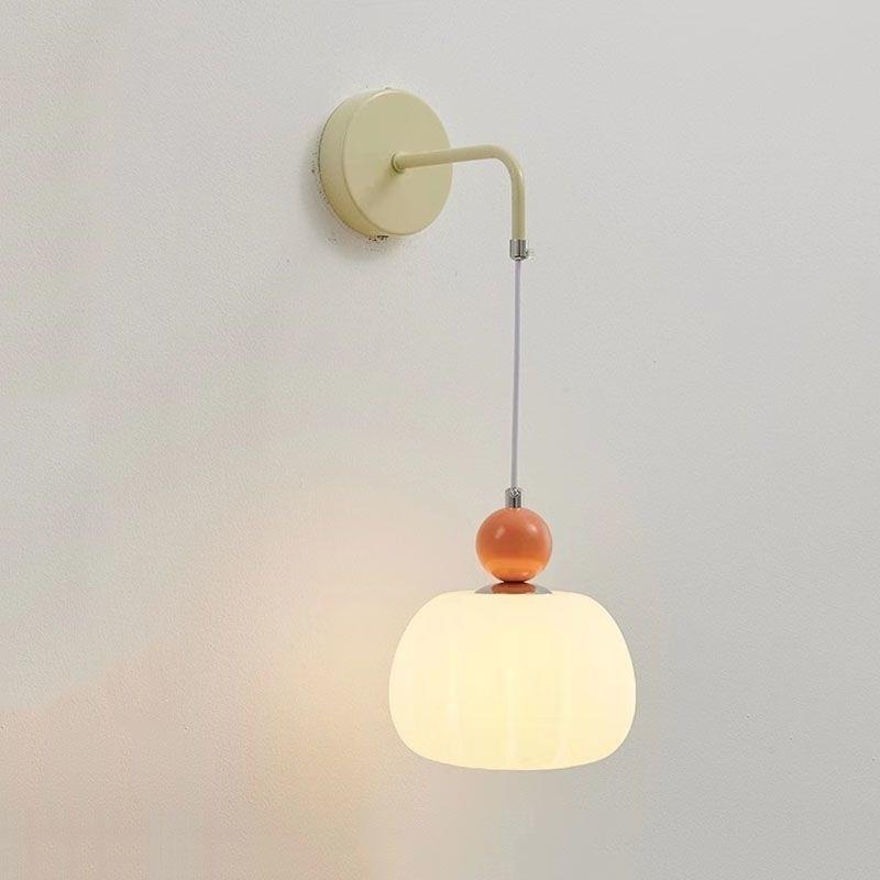 小夜灯挂式悬挂奶油风床头壁灯卧室现代简约南瓜床头灯挂墙壁挂式