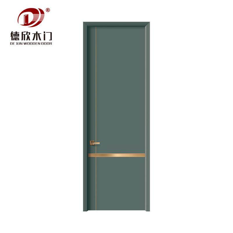 轻奢莫兰迪烤漆门现代卧室门新中式房间静音实木复合门简约风