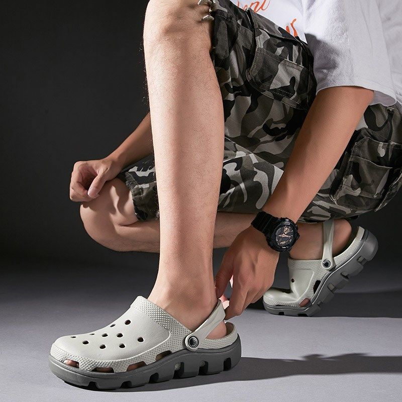 夏季男士特大码凉鞋45加大号46加肥47防滑48外穿沙滩洞洞拖鞋男潮,流行男鞋,包头拖,淘宝优惠券,粉丝福利购,淘宝优惠卷