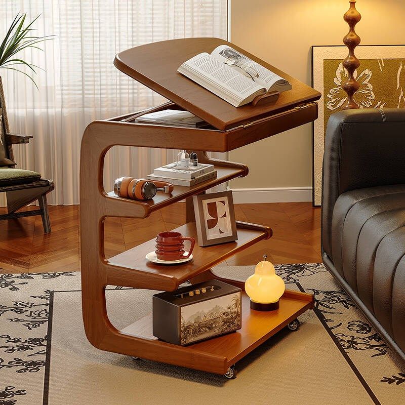 实木沙发边几可移动客厅带轮翻盖侧边柜床头置物架家用茶几小桌子,住宅家具,角几/边几,淘宝优惠券,粉丝福利购,淘宝优惠卷