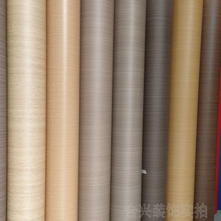 加厚防水科技木自粘墙贴木纹贴纸家具翻新波音软R片PVC衣柜家私宝