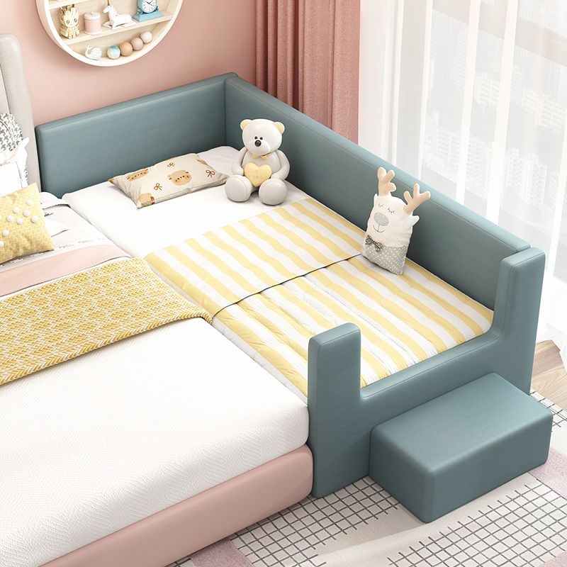 实木儿童床男孩婴儿小床带护栏女孩公主床宝宝床边床加宽拼接大床