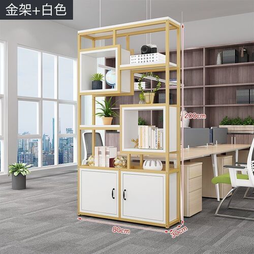 多层铁艺书架屏风玄关隔断v柜镂空B收纳展示架办公室隔断置物架落