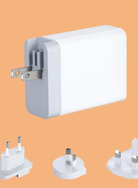 安规认证美规折叠带可转换插头PD45W多协议C+A口智能分配PD充电器