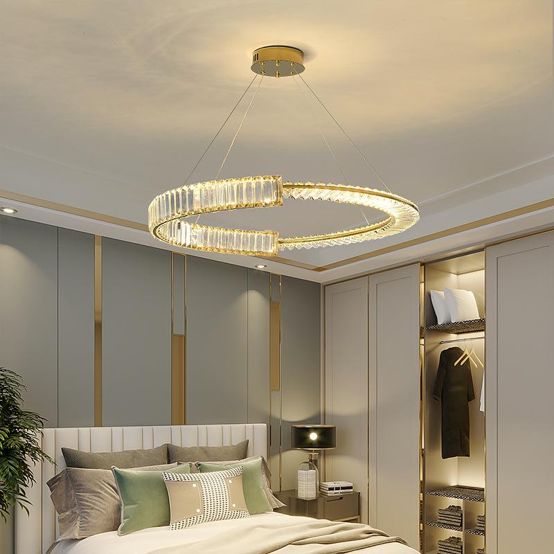 意式轻奢大气主客厅水晶吊灯简约后现代2023年新款卧室创意简约灯