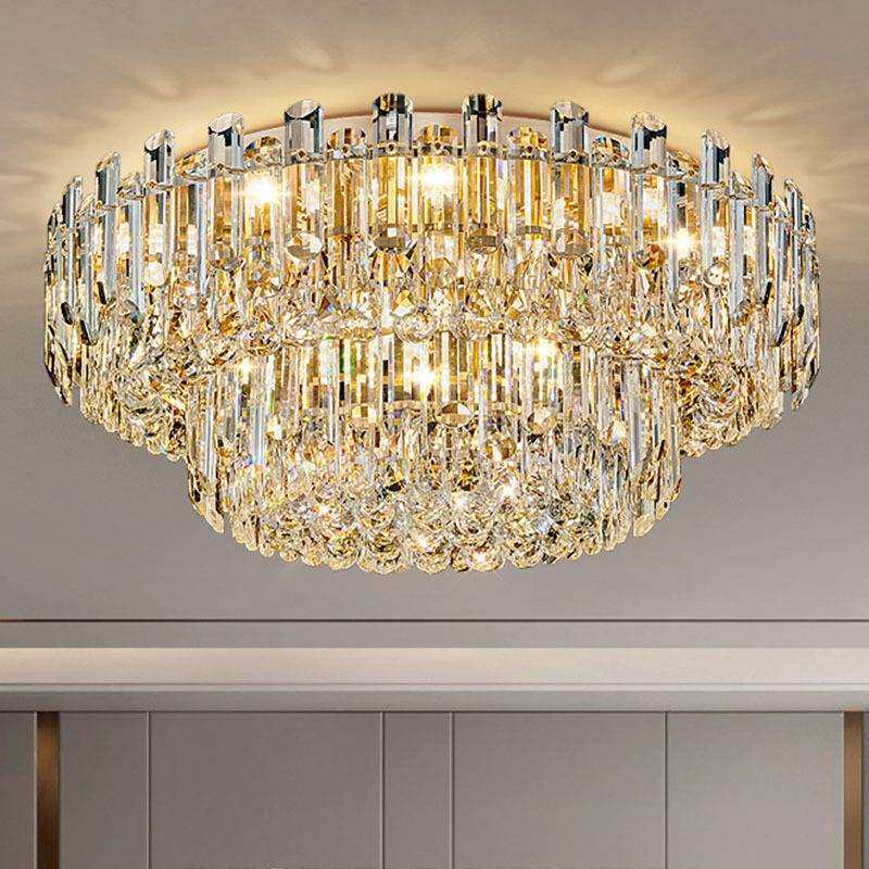 轻奢客厅水晶大灯吸顶灯现代简约卧室餐厅吊灯家用大气奢华主灯具