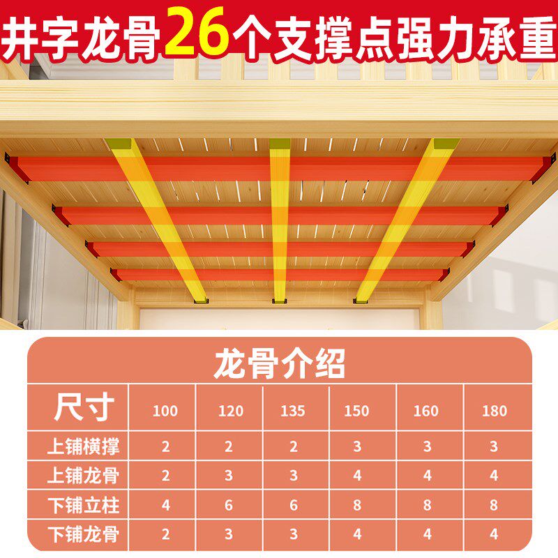 实木高低上下铺两k层加厚大人上下床双层床同宽宿舍成人儿童子母