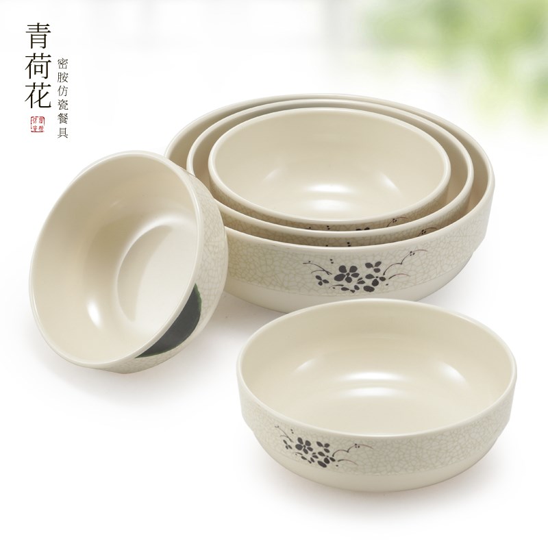 密胺碗韩式仿瓷餐具餐厅饭店塑料饭碗汤碗面碗早餐店粥碗馄饨商用