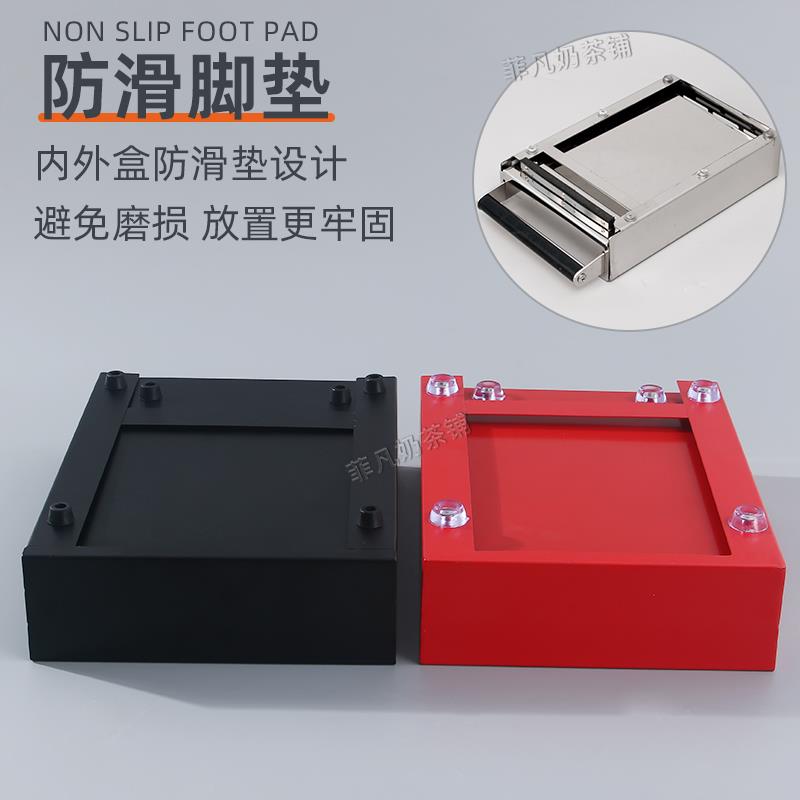 不锈钢抽屉式粉渣桶敲o渣盒槽咖啡商用加厚半自动大容量咖啡机吧