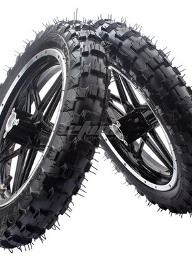 迷你摩托配件 47 49CC两冲小越A野2.50-10寸前后轮毂钢圈内外轮胎