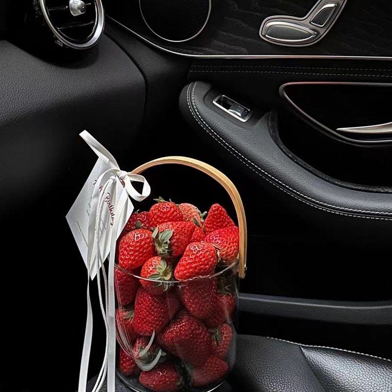 圣诞草莓桶草莓蛋糕桶圣诞节透明手提桶水果篮果汁高硼硅玻璃冰桶,餐饮具,果盆/果盘/果篮,淘宝优惠券,粉丝福利购,淘宝优惠卷