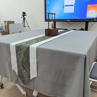 [送桌旗]加厚款会议桌布高级感大尺寸定制会议室防水防油开会