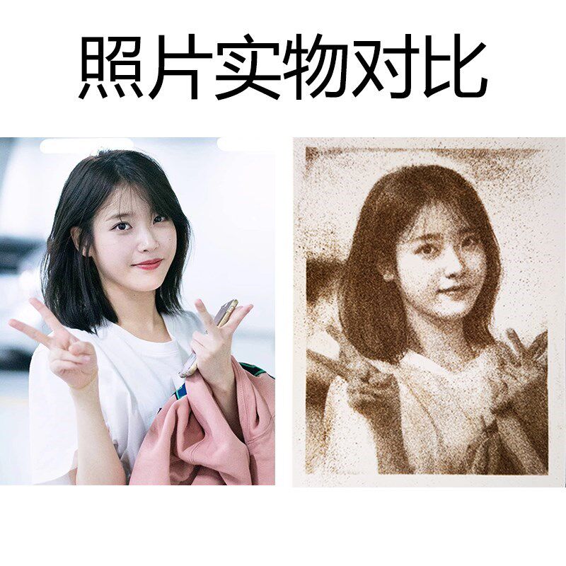 真人照片手绘沙画肖像定制摆台固彩礼物结婚生日纪念日送女友闺蜜