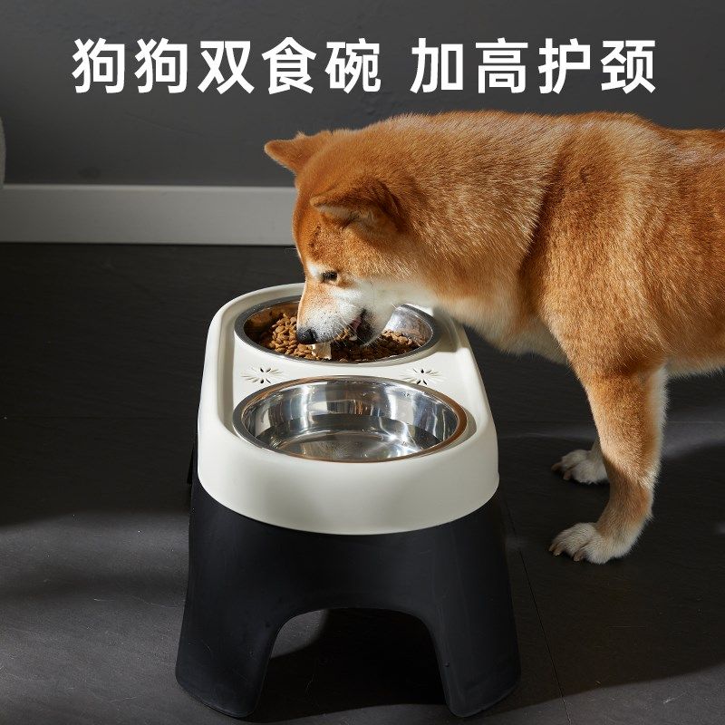 狗盆狗碗高架护颈中小型犬不锈钢双碗防打翻狗食盆宠物碗狗狗饭盆,宠物/宠物食品及用品,猫狗碗/慢食碗,淘宝优惠券,粉丝福利购,淘宝优惠卷