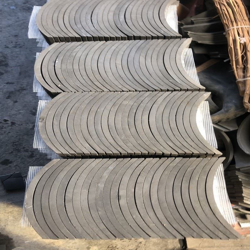 仿古装饰立瓦小青瓦瓦片半圆瓦中式古建瓦片O砖围边拼花瓦铺地立