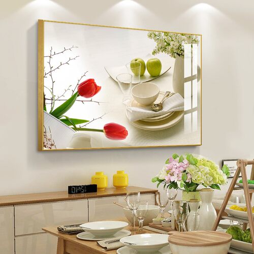 现代简约餐厅装饰画歺厅餐桌饭桌挂画水果酒杯单T幅饭厅餐边墙壁