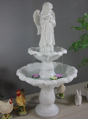 大型欧式流水喷泉客厅雕塑户包假山鱼池庭院水景花园装饰落地摆件