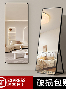 全身镜穿衣落地镜子家用壁挂贴墙网红H女生卧室化妆挂墙立体试衣
