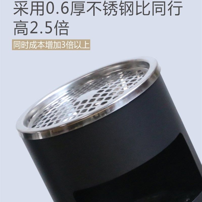 酒店垃圾桶不锈钢大堂立式带烟灰缸电梯口专用烟灰桶商用果皮箱
